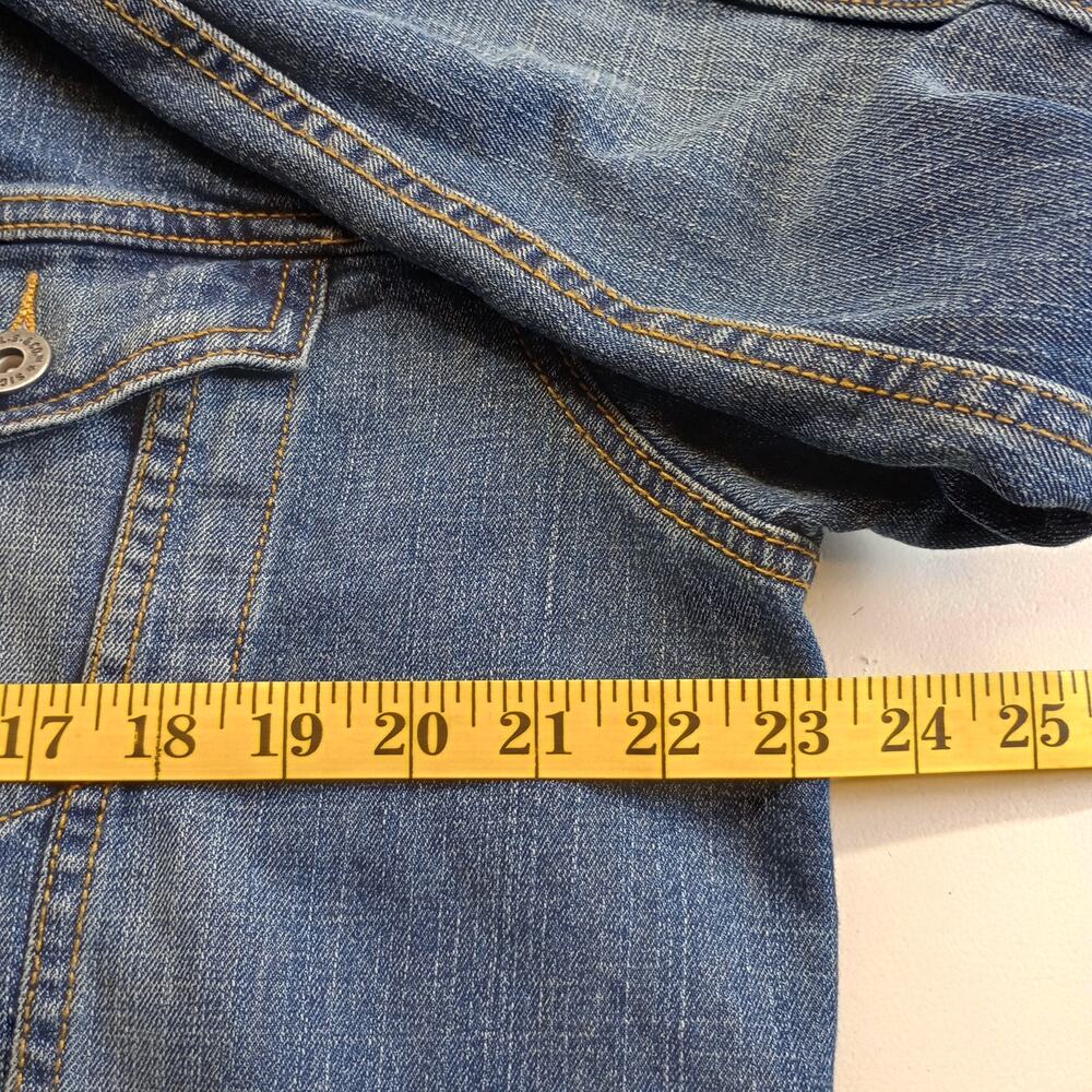 Levi Strauss Signature Gold Womens Denim Trucker Jacket Blue Large Classic - Picture 3 of 10